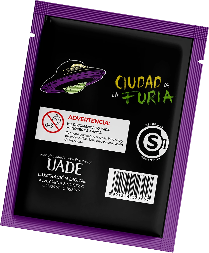 Sobre de figuritas de Soda Stereo