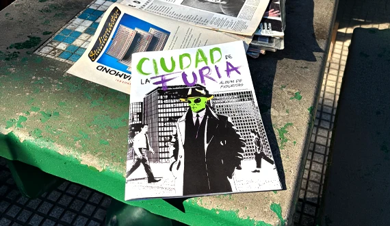 Ciudad de la Furia - Álbum de figuritas inspirado en Soda Stereo Portada del proyecto de álbum coleccionable inspirado en Ciudad de la Furia de Soda Stereo.