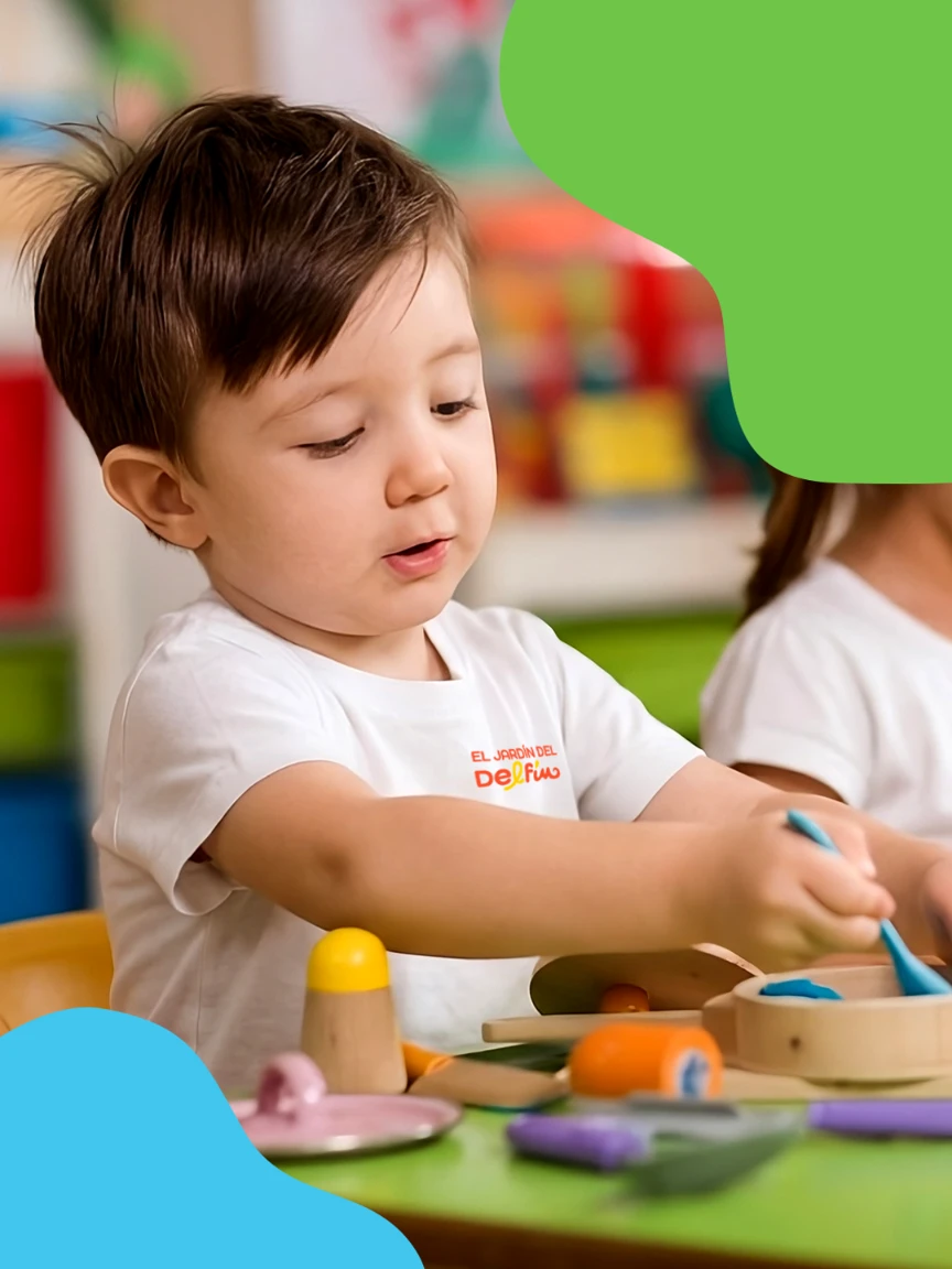 Post de Jardín del Delfín con un niño realizando una actividad de juego y aprendizaje